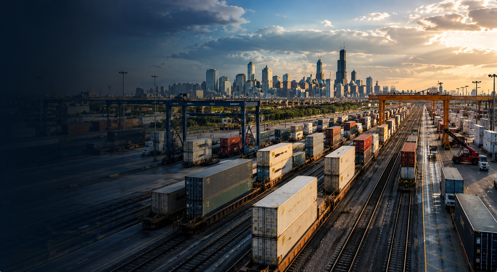 North American intermodal rail terminal